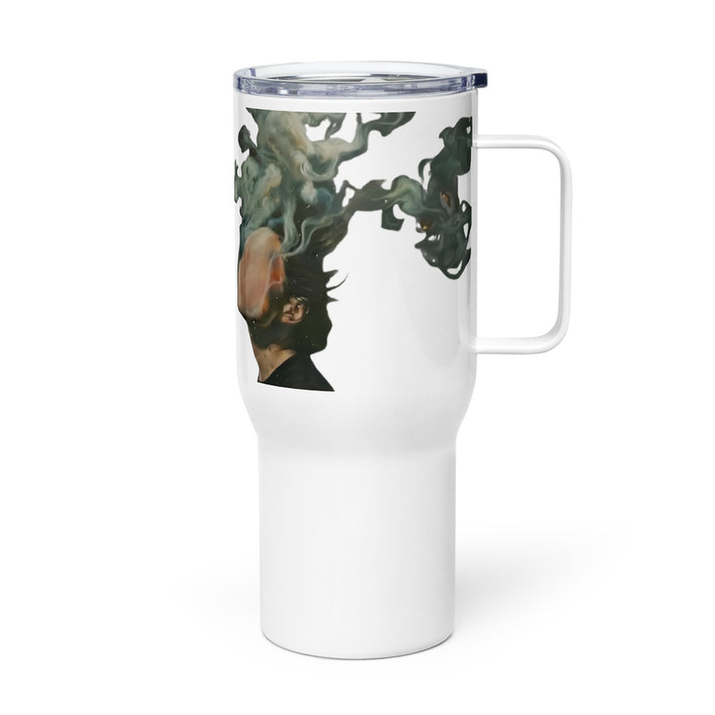 ILLTOCHILL Asthma awareness and support gift travel mug with a handle – Flat Left