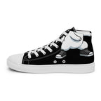 ILLTOCHILL Hard of hearing support gift for hearing impaired Men’s high top canvas shoes – Flat 2 Right Inside