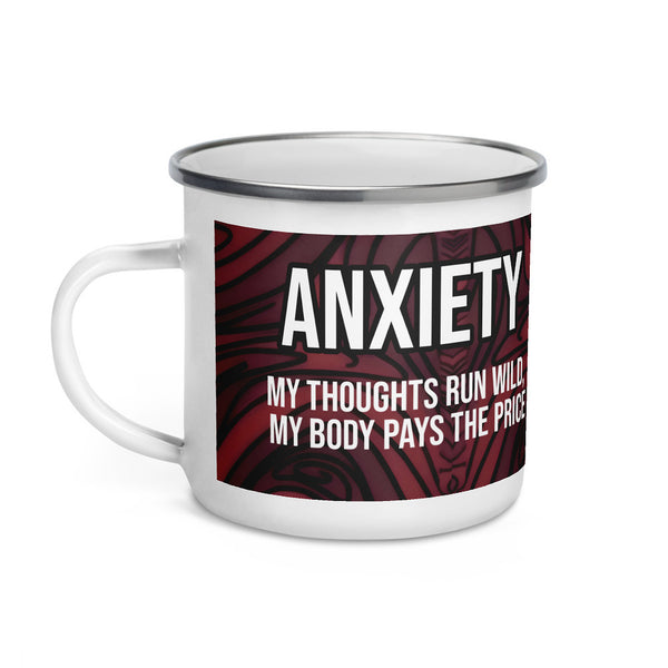 ILLTOCHILL Anxiety awareness gift Enamel Mug – Default Left