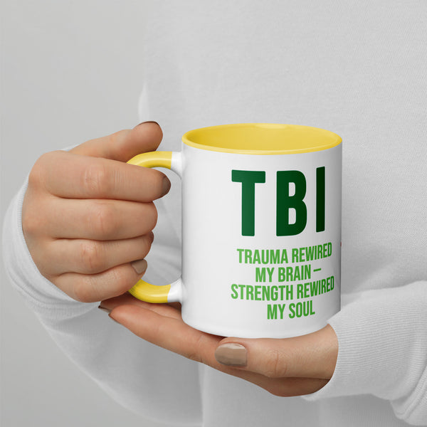 ILLTOCHILL TBI Traumatic brain injury support gift Mug with Color Inside – Lifestyle 4 Left