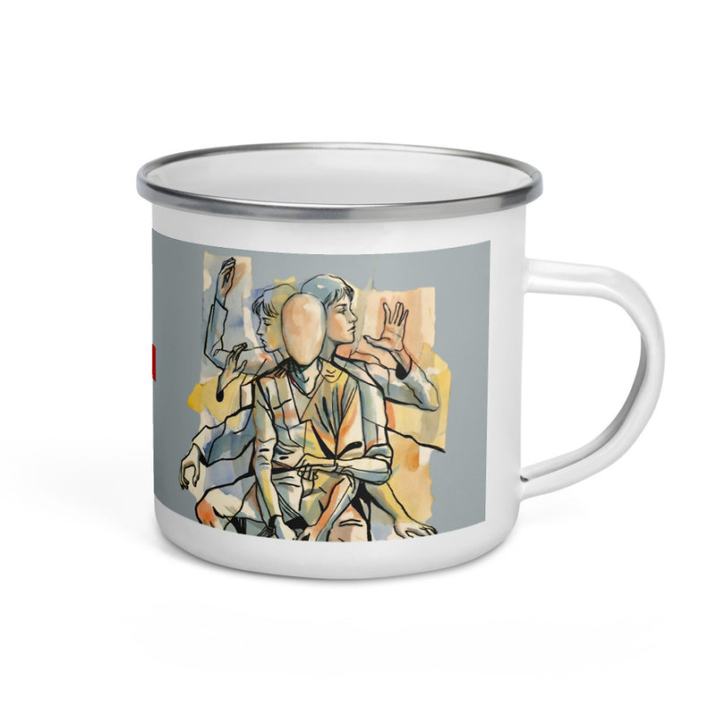 ILLTOCHILL Tourette syndrome awareness TS gift Enamel Mug – Default Right
