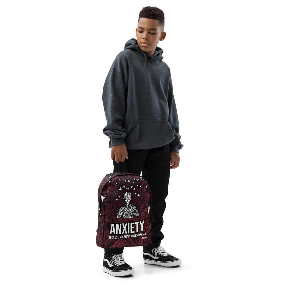 ILLTOCHILL Anxiety Awareness Backpack – Boy's Front (Black)