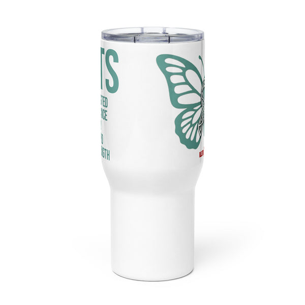 ILLTOCHILL POTS awareness gift Travel mug with a handle – Flat Front