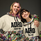 ILLTOCHILL ADHD awareness Attention Deficit Hyperactivity Disorder heavyweight Unisex Hoodie – Couples Front (Black)