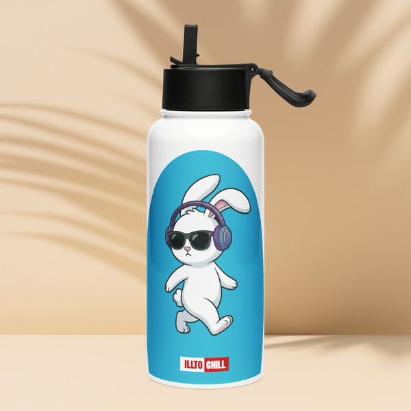 ILLTOCHILL Hard of hearing support gift Stainless steel water bottle with a straw lid – Lifestyle 4 Left