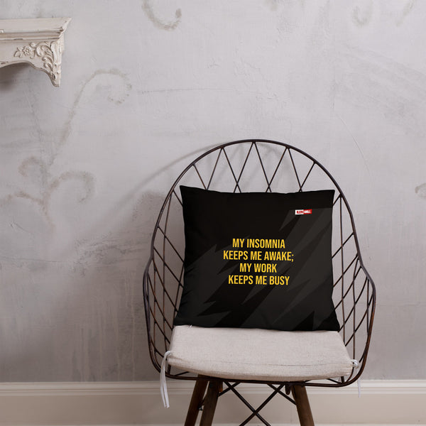 ILLTOCHILL Insomnia Awareness Pillow – Lifestyle Front Lifestyle 1 (Black)