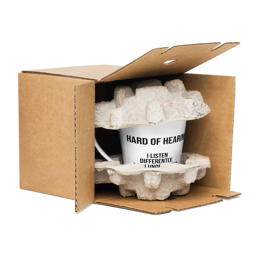 ILLTOCHILL Hard of hearing support gift for hearing impaired Latte mug – Packaging Product details