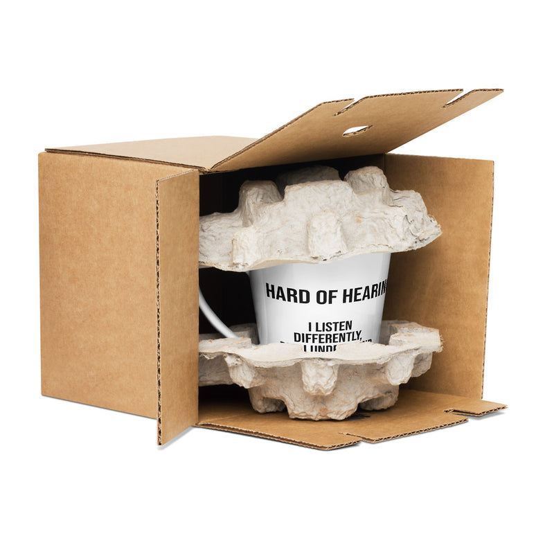 ILLTOCHILL Hard of hearing support gift for hearing impaired Latte mug – Packaging Product details