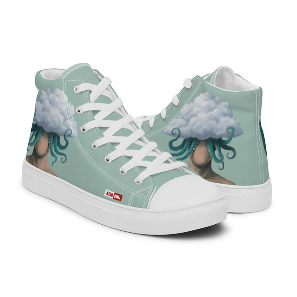 ILLTOCHILL OCD awareness Obsessive-Compulsive Disorder gift Men’s high top canvas shoes – Flat 3 Right