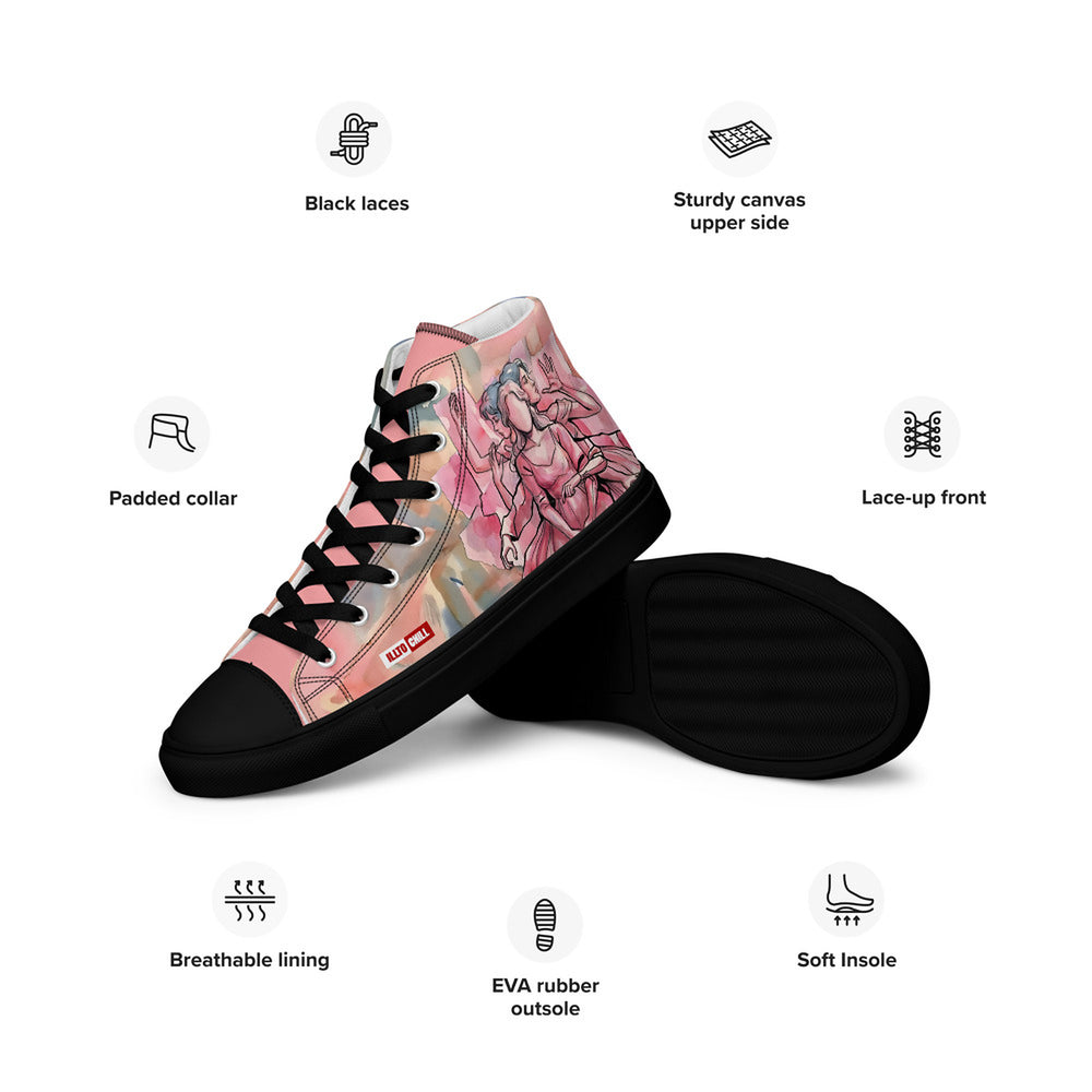 ILLTOCHILL Tourette's Syndrome Awareness Women's High Top Shoes – Product specs Left (Tourette's Syndrome Awareness Women's High Top Shoes)