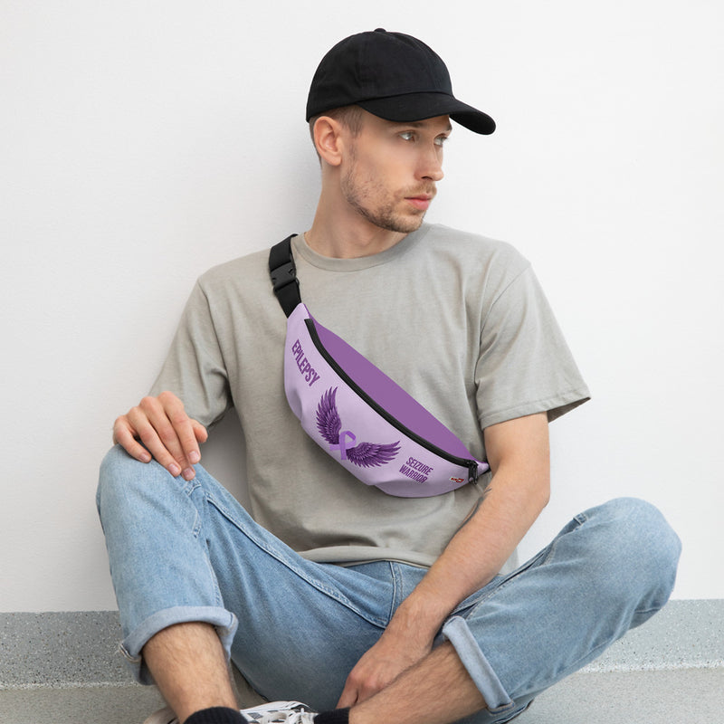 ILLTOCHILL Epilepsy Support Fanny Pack – Men's Lifestyle Front (Clear)