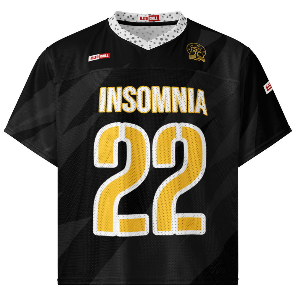 ILLTOCHILL Insomnia Awareness Boxy Jersey – Ghost Front (Black)