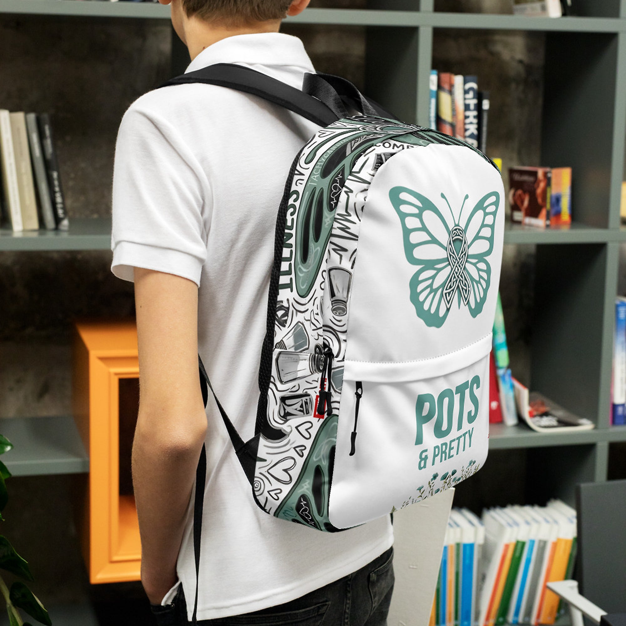 ILLTOCHILL POTS Awareness Backpack – Lifestyle Left (Clear)