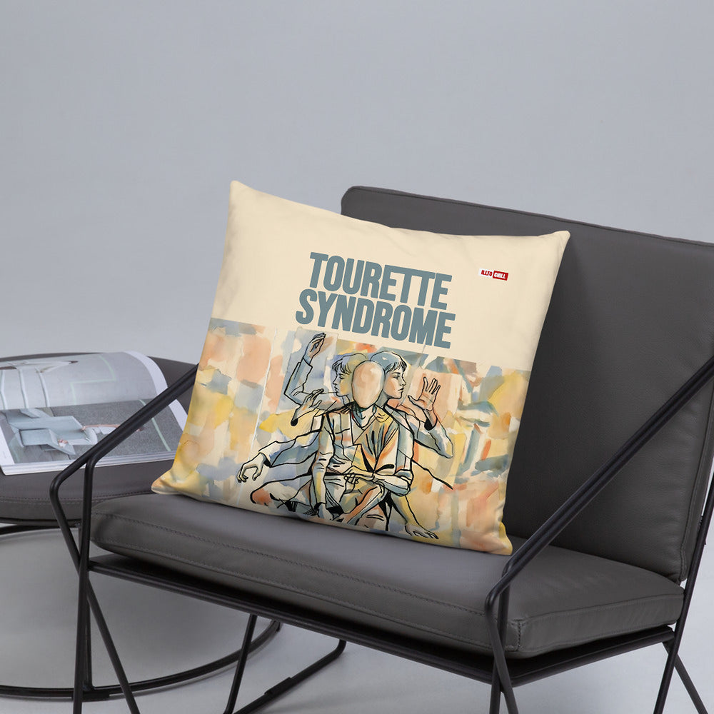 ILLTOCHILL Tourette syndrome awareness and support gift Pillow – Lifestyle Front Lifestyle 5 (White)