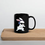 ILLTOCHILL Hard of hearing support gift for hearing impaired Black Glossy Mug – Lifestyle 3 Handle on Right