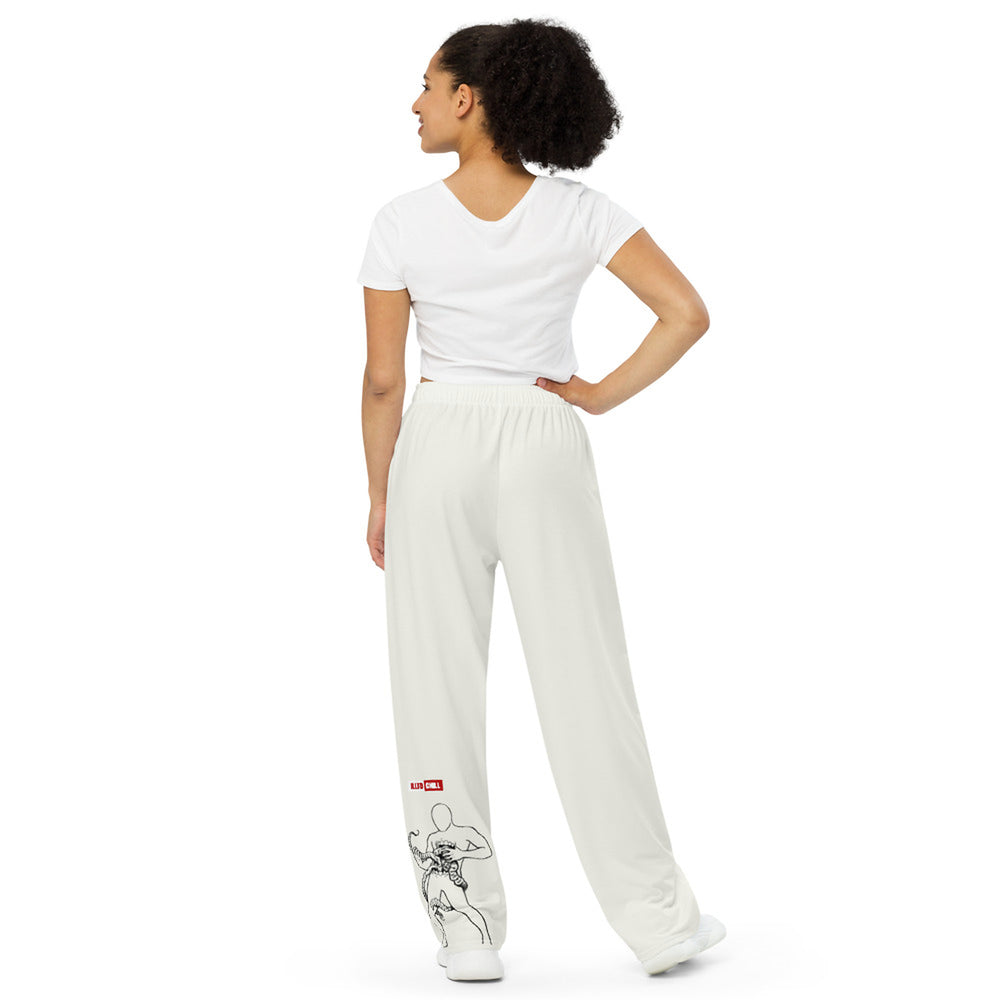 ILLTOCHILL Crohn's Disease Awareness Pants – Women's Back (White)