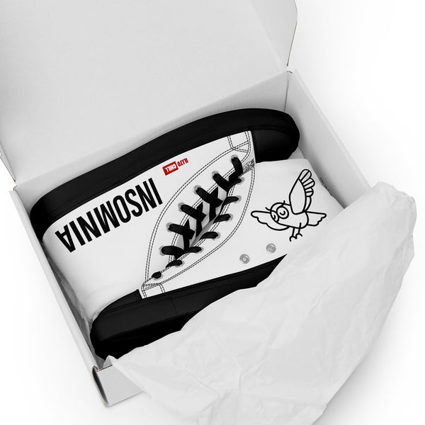 ILLTOCHILL Insomnia Awareness Women's High Top Shoes – Flat 5 Front (Insomnia Awareness Women's High Top Shoes)