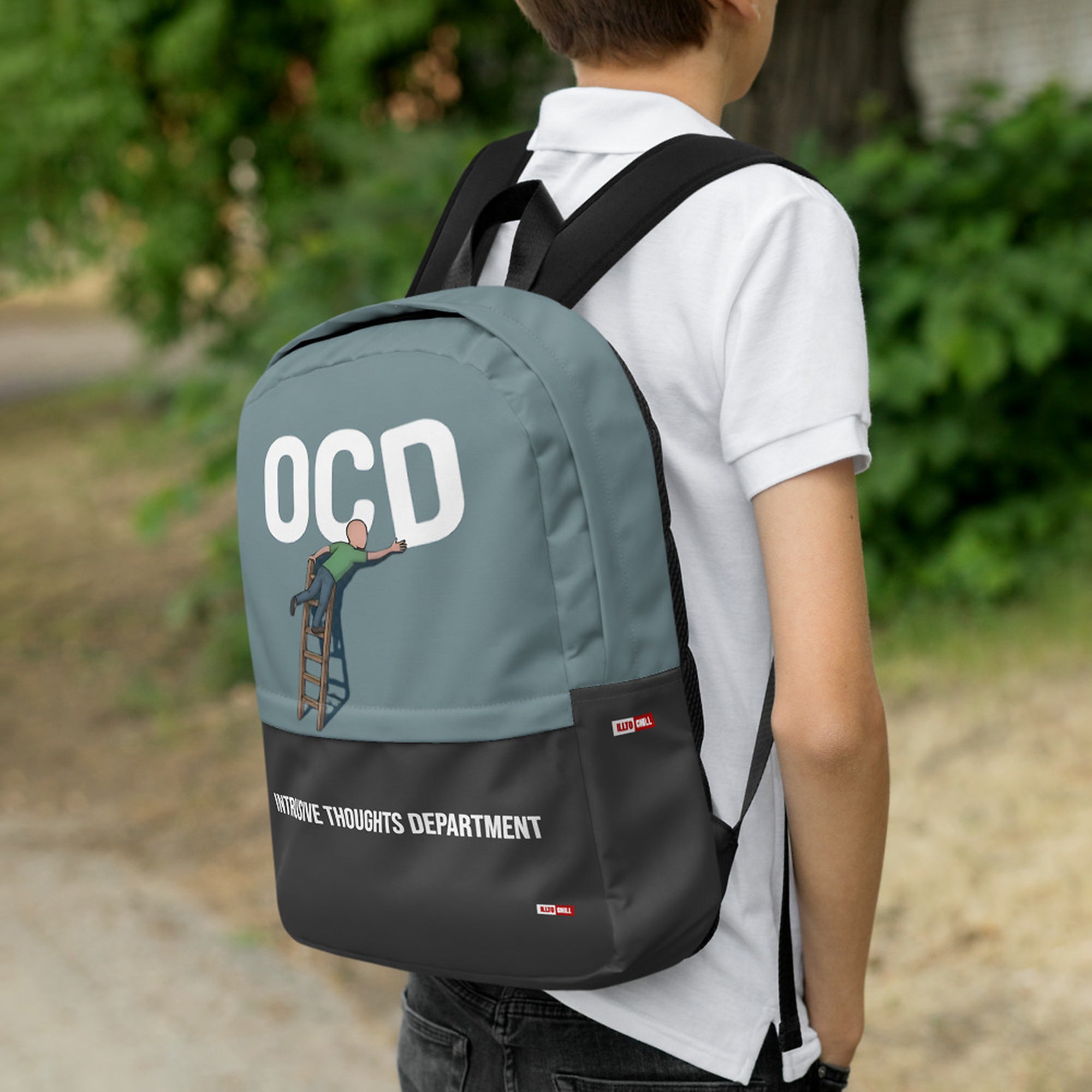 ILLTOCHILL OCD Awareness Backpack – Lifestyle Right (Clear)