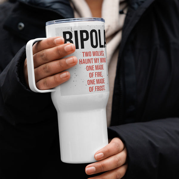 ILLTOCHILL Bipolar disorder gift Travel mug with a handle – Lifestyle 4 Right