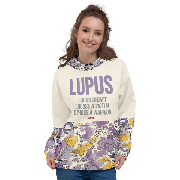 ILLTOCHILL Lupus awareness gift heavyweight Unisex Hoodie – Women's Front (Black)
