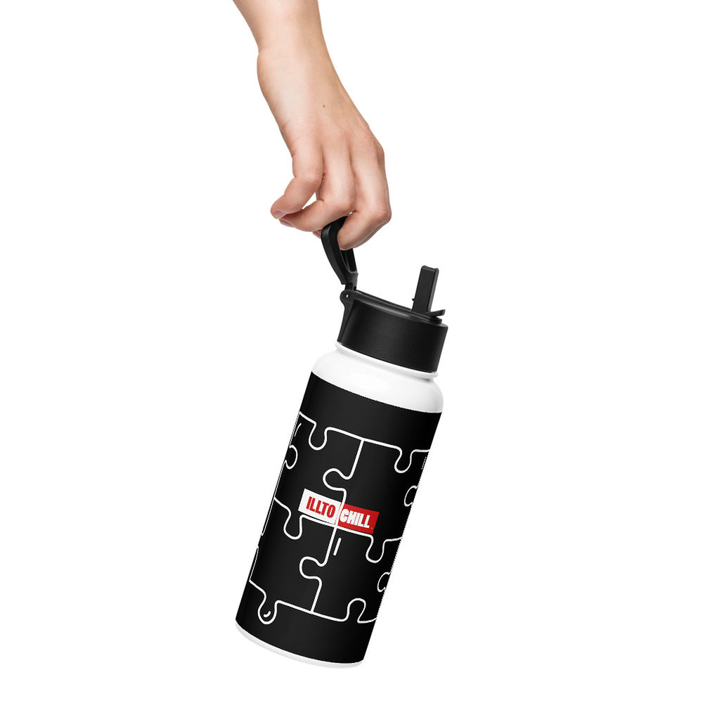 ILLTOCHILL Autism awareness neurodiversity gift Stainless steel water bottle with a straw lid – Lifestyle Left