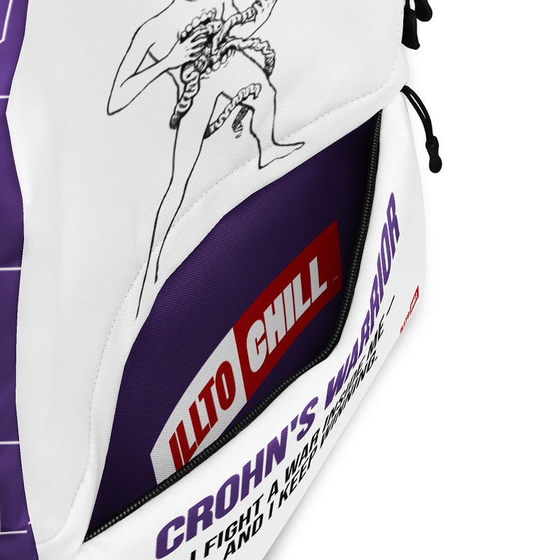 ILLTOCHILL Crohn's Disease Awareness Backpack – Product details Product details 2 (Clear)