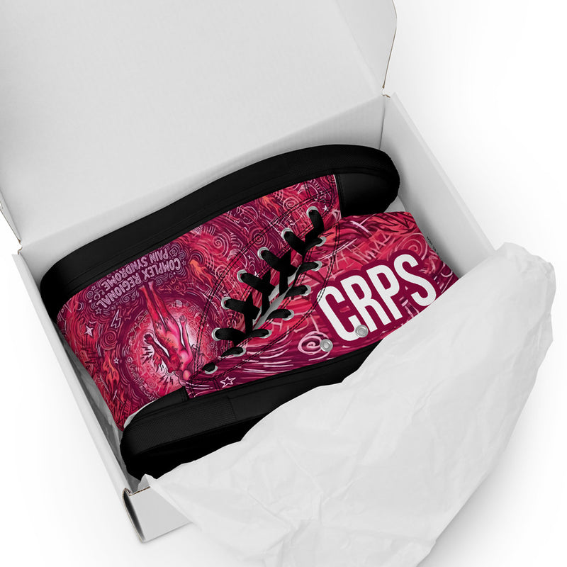 ILLTOCHILL CRPS Awareness Women's High Top Shoes – Flat 5 Front (Crps Awareness Women's High Top Shoes)