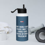ILLTOCHILL OCD awareness gift Stainless steel water bottle with a straw lid – Lifestyle 2 Right