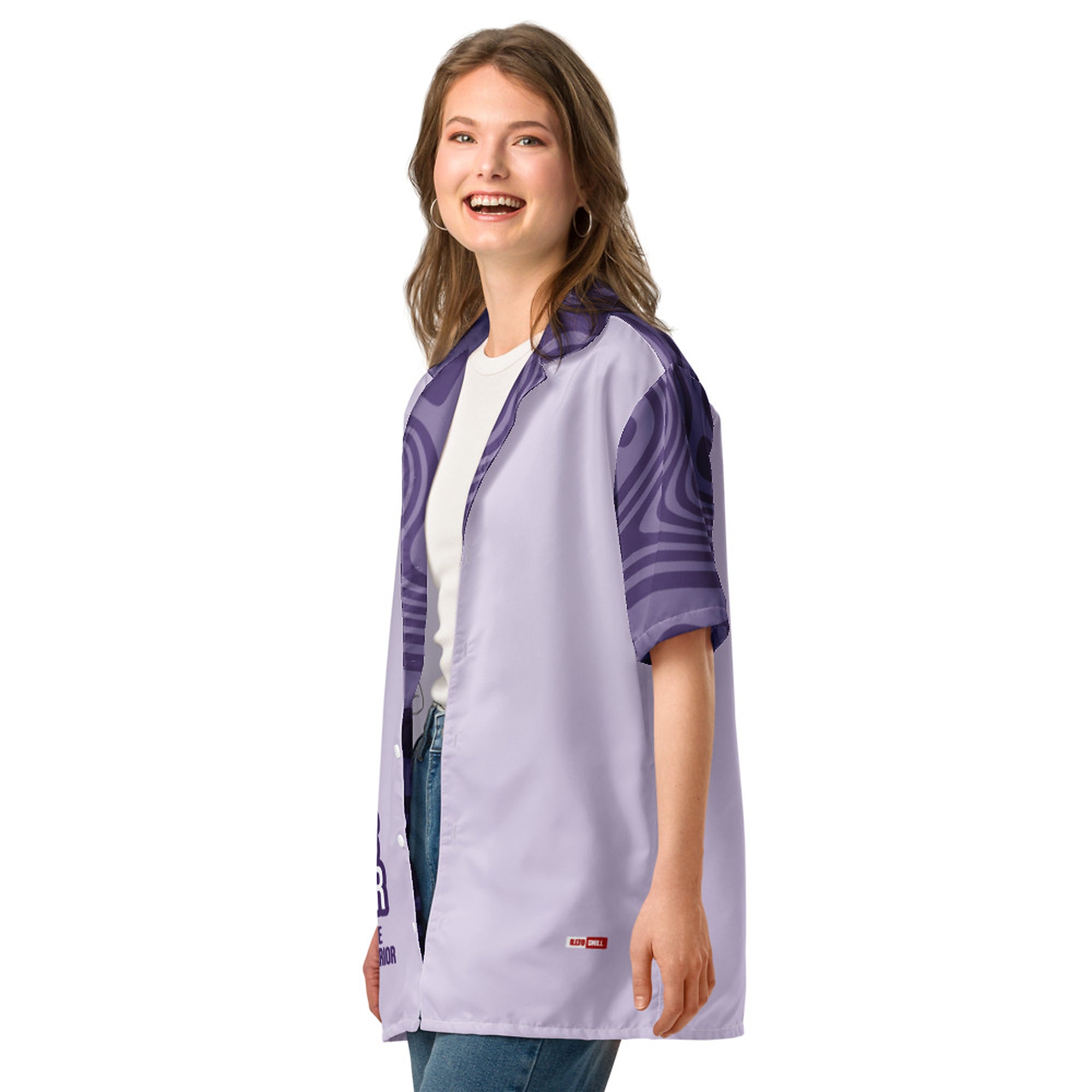 ILLTOCHILL Crohn's disease awareness and support Unisex button shirt – Women's 2 Left Front (White)