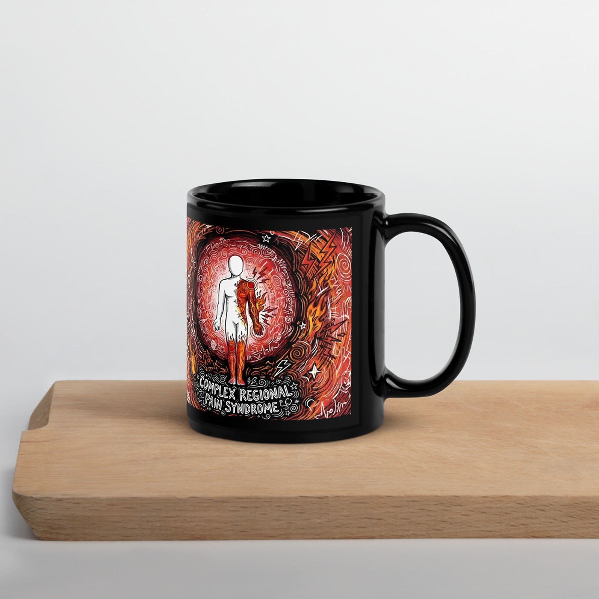 Dark mug same pain CRPS comfort Black Glossy mug by ILLTOCHILL