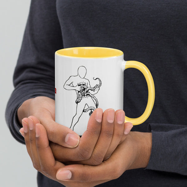 ILLTOCHILL Crohn's disease awareness and support gift Mug with Color Inside – Lifestyle 3 Right