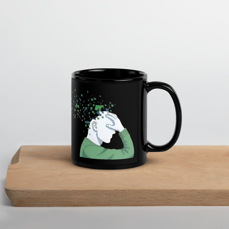 Dark Mode Brain TBI Black Mug ILLTOCHILL Bold Everyday Drinkware