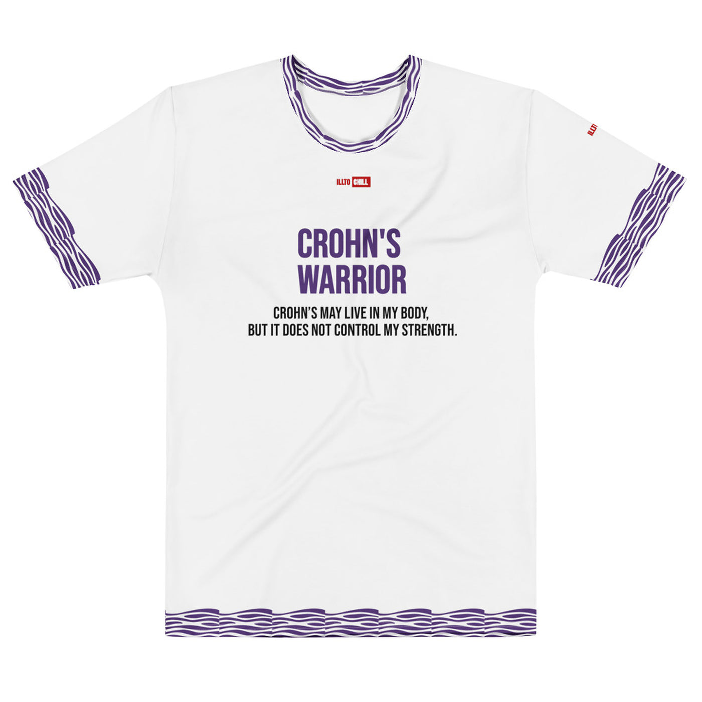 ILLTOCHILL Crohn's Disease Awareness T-Shirt – Flat Front (White)