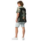 ILLTOCHILL Asthma awareness support Unisex button shirt – Men's Back (Black)