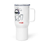 ILLTOCHILL Hard of hearing support gift for hearing impaired Travel mug with a handle – Flat Left