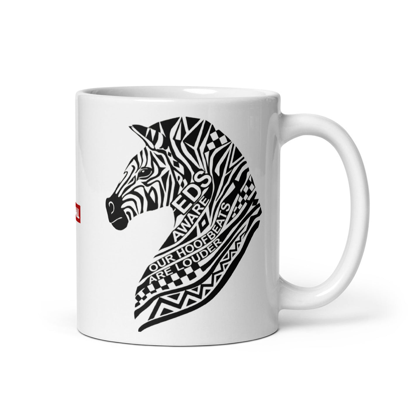 ILLTOCHILL EDS ehler danlos syndrome awareness gift White glossy mug – Default Handle on Right