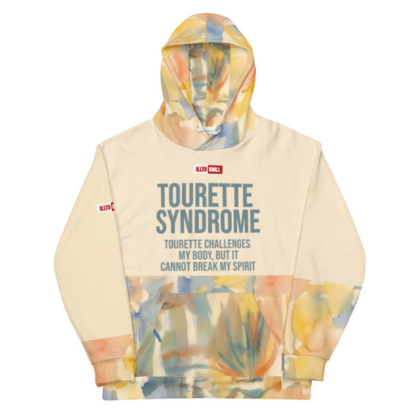 ILLTOCHILL Tourette syndrome awareness TS gift Unisex heavyweight Hoodie – Flat Front (White)