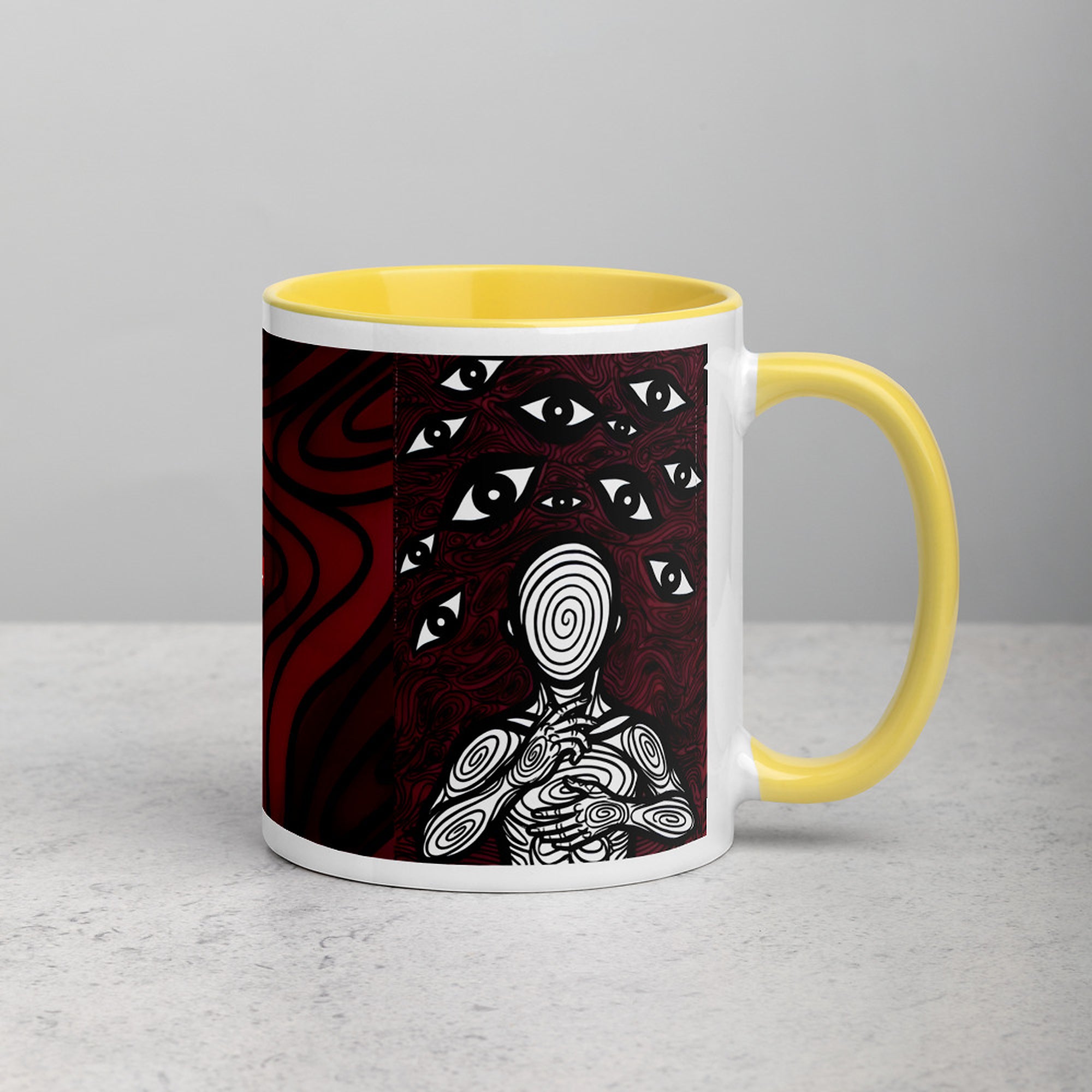 ILLTOCHILL Anxiety awareness gift Mug with Color Inside – Lifestyle 2 Right