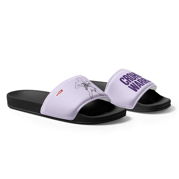ILLTOCHILL Crohn's Disease Awareness Men's Slides – Flat Right Front (Crohn's Disease Awareness Men's Slides)