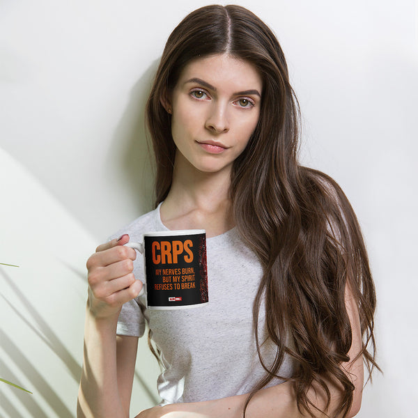 ILLTOCHILL CRPS Awareness and support gift White glossy mug – Lifestyle Woman