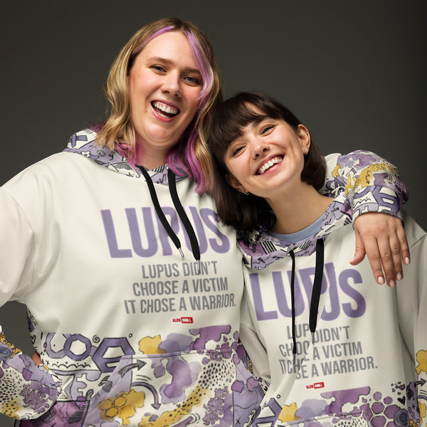 ILLTOCHILL Lupus awareness gift heavyweight Unisex Hoodie – Couples Front (Black)