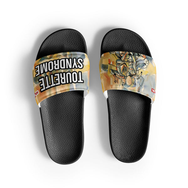 ILLTOCHILL Tourette's Syndrome Awareness Men's Slides – Flat Front (Tourette's Syndrome Awareness Men's Slides)