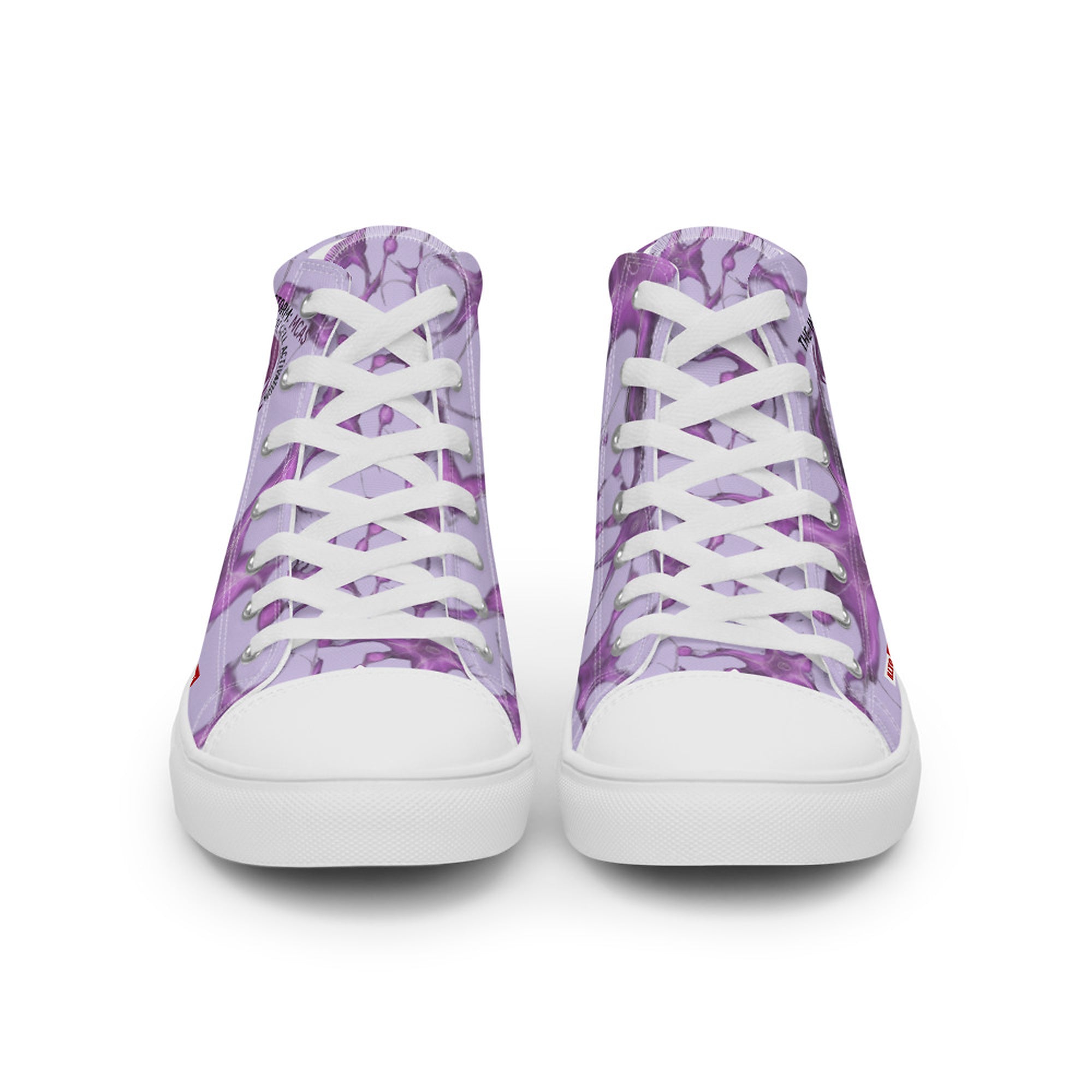 ILLTOCHILL MCAS awareness Mast cell activation syndrome gift men’s high top canvas shoes – Flat Front