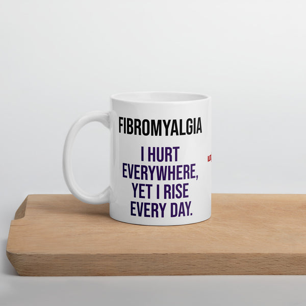 ILLTOCHILL Fibromyalgia awareness fibro gift White glossy mug – Environment Cutting board