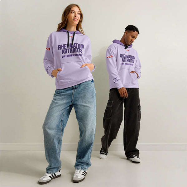 ILLTOCHILL RA awareness Rheumatoid Arthritis support gift Unisex cotton hoodie – Duet Front (Black)