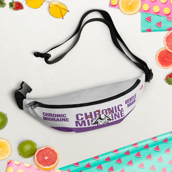 ILLTOCHILL Migraine Awareness Fanny Pack – Spring/summer vibes Front 2 (Clear)