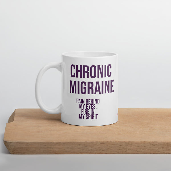 ILLTOCHILL Chronic Migraine awareness and support gift White glossy mug – Environment Cutting board