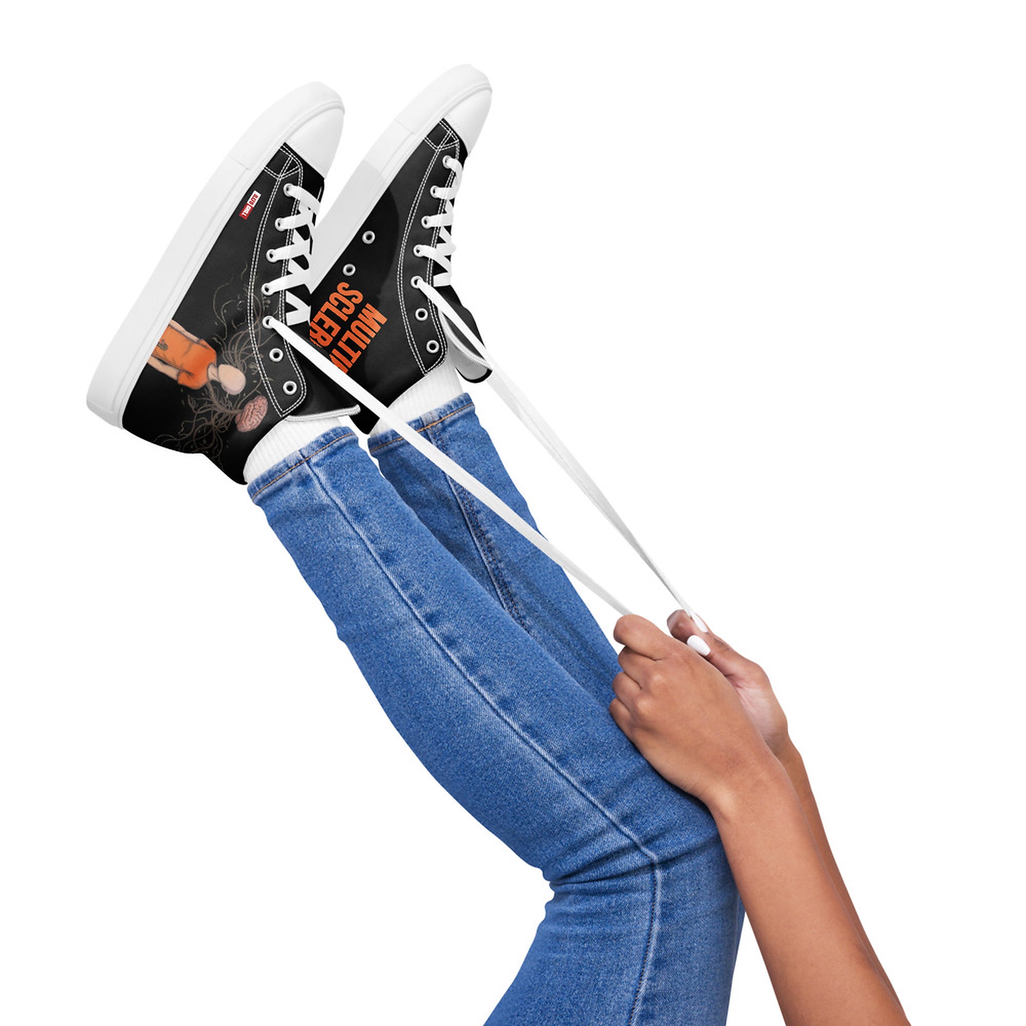 ILLTOCHILL MS Awareness Women's High Top Shoes – Women's Lifestyle 2 Right (Ms Awareness Women's High Top Shoes)