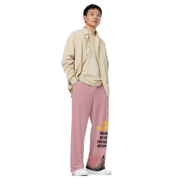 ILLTOCHILL Endometriosis Awareness Pants – Men's Lifestyle Right Front (White)