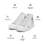 ILLTOCHILL Crohn's disease awareness and support gift Men’s high top canvas shoes – Product specs Left Front